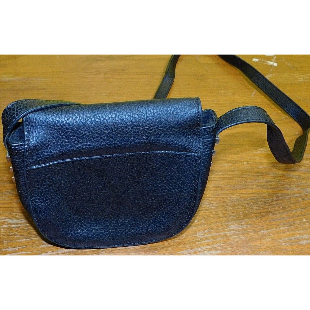 Vintage Express Pebbled Faux Leather Crossbody Shoulder Bag